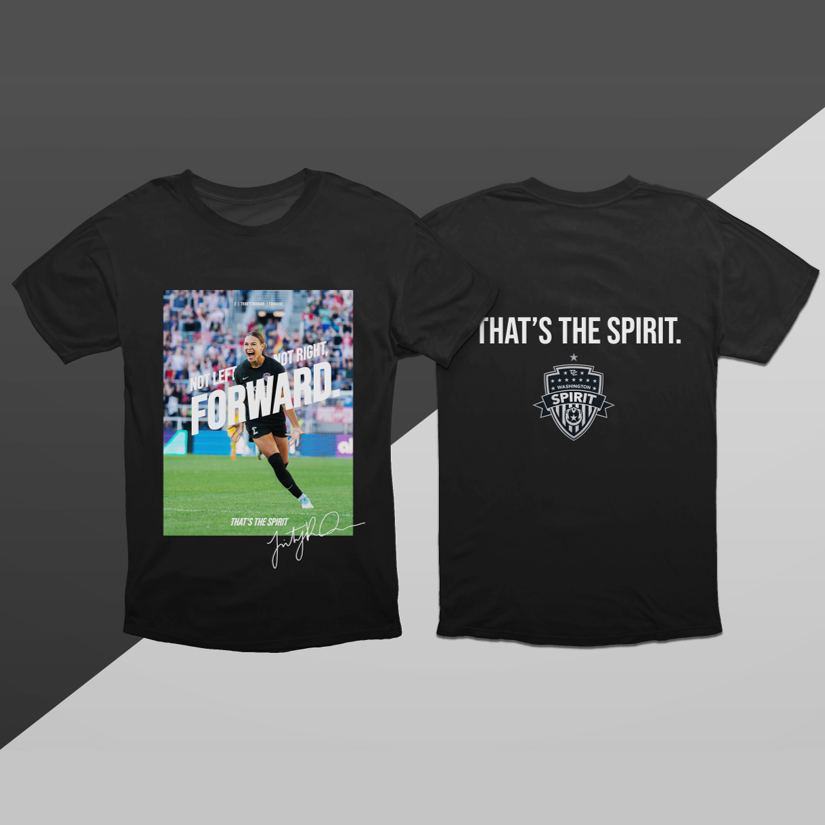 That's the Spirit! Player Tees - Trinity Rodman Not Left, Not Right, – Washington  Spirit Shop