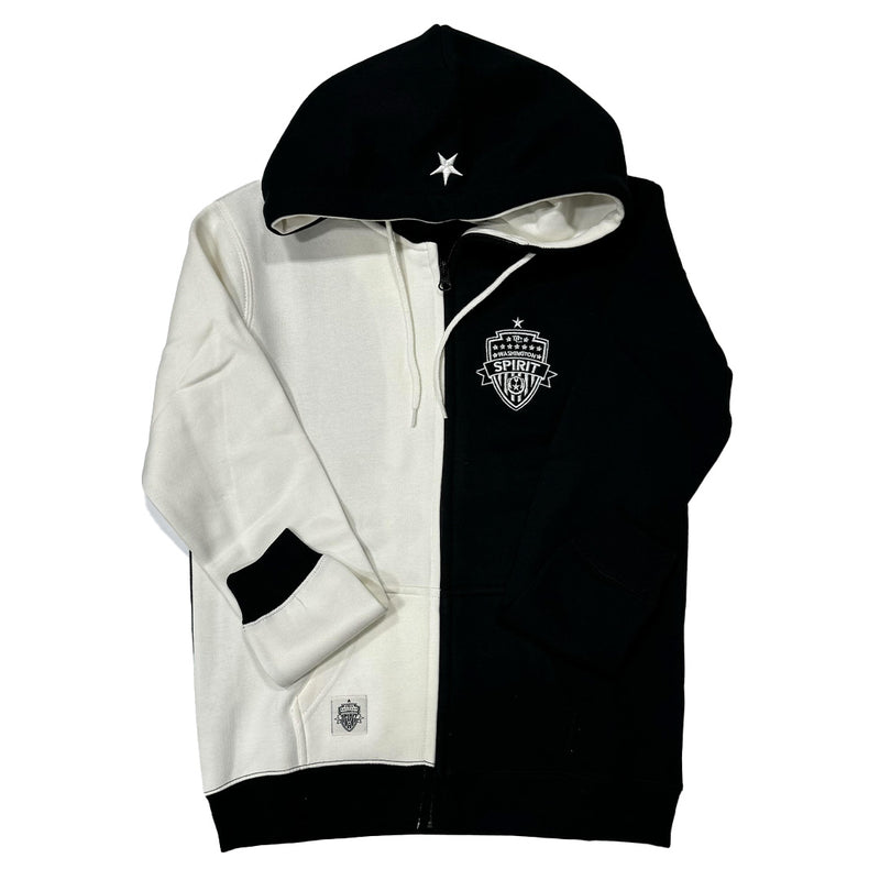 Black & White Full Zip Hoodie